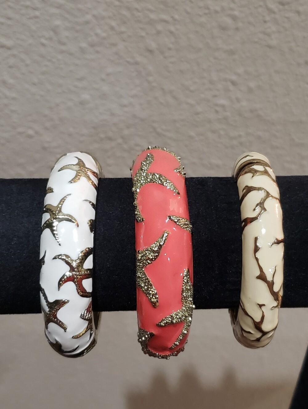 Bundle Set Of 3 Vintage Nautical Enamel Hinge Bracelets.        *PRICE FIRM*